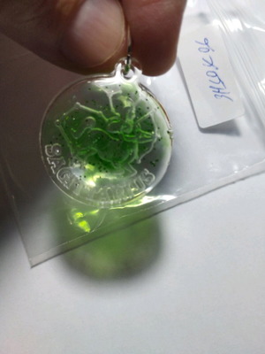 Handmade pendant with zodiac "Pisces" or "Sagittarius" or "Aquarius" or "Capricorn" made of liquid glass