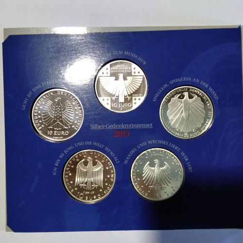 Silver proof commemorative edition 2013 Deutshe Bank new
