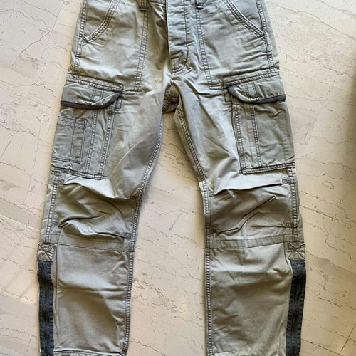 Vintage Bershka cargo pants size 38 used, cotton khaki-beige