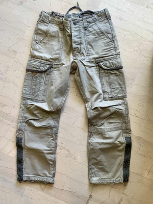 Vintage Bershka cargo pants size 38 used, cotton khaki-beige