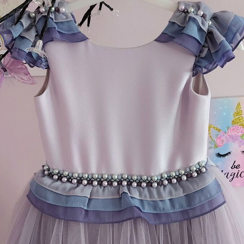 Girls' party dress new, size 104–110, pale purple