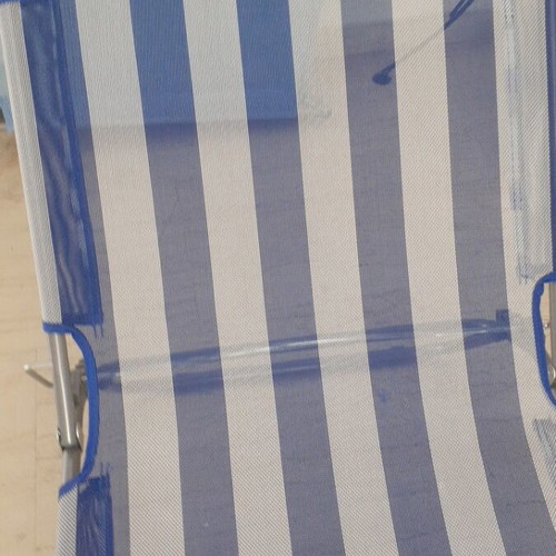 Aluminum sun lounger with adjustable back, new