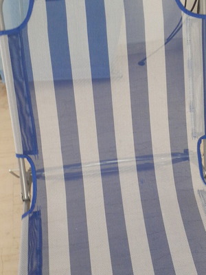 Aluminum sun lounger with adjustable back, new
