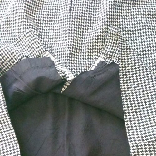 Woolen skirt black and white checkered like new