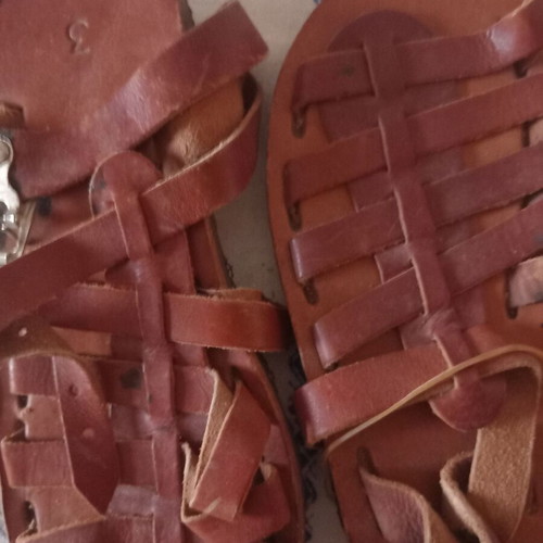 Children's Sandals Size 23 New Brown Leather
