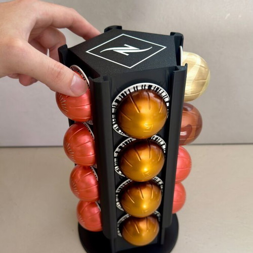 Rotating coffee capsule holder compatible with Nespresso Vertuo new