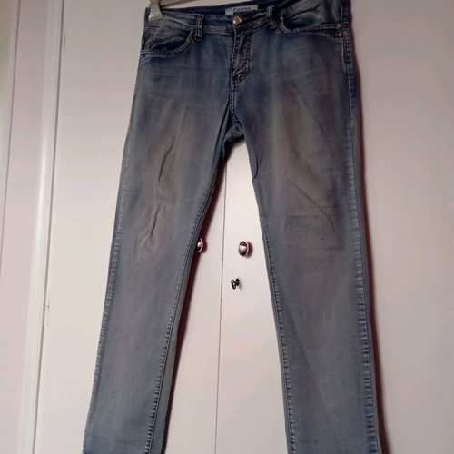 Jean pants straight fit like new, XXL, gray and blue