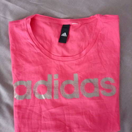 Adidas pink short sleeve shirt like new
