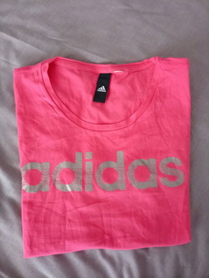 Adidas pink short sleeve shirt like new