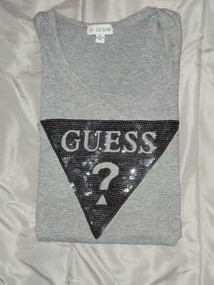 Guess summer t-shirt like new, size S, black and grey