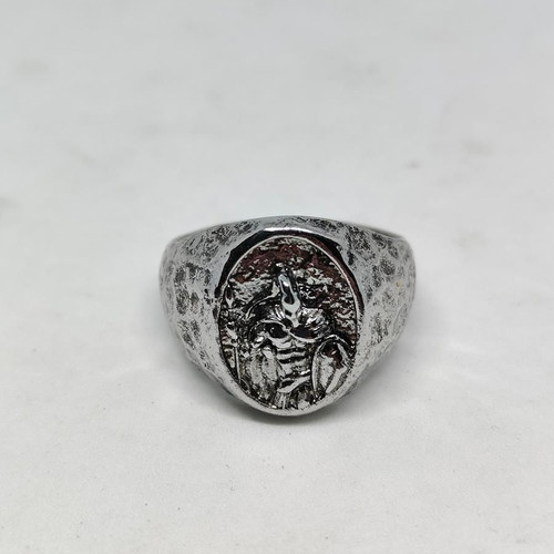 Spartan Warrior Ring like new, silver-colored metal alloy, size 12