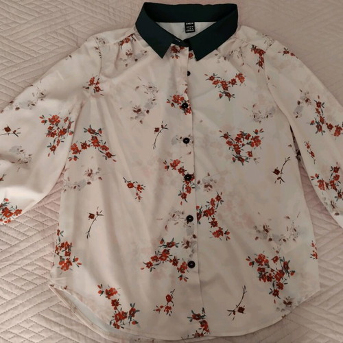 Floral Shein airy shirt like new, size S