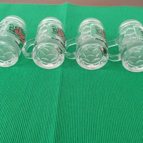 Mini Beer Glasses Stein Set of 6 like new with Oktoberfest style