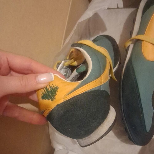 Nike Oregon Waffle Daybreak sneakers used, size 39, green and yellow