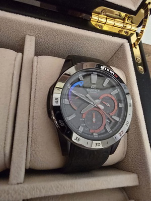 Casio Edifice Nismo Solar Chronograph μαύρο λουράκι από καουτσούκ σαν καινούργιο