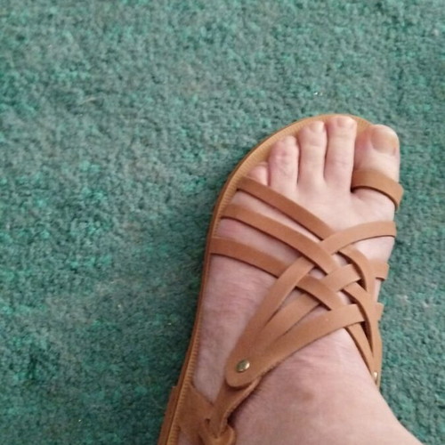 Migato leather classic flat sandals like new, size 38