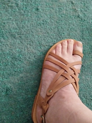 Migato leather classic flat sandals like new, size 38