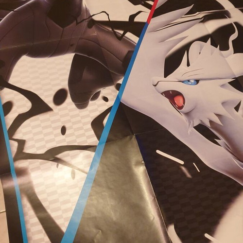Pokemon TCG poster like new, White Flare & Black Volt 1x0.65 meter