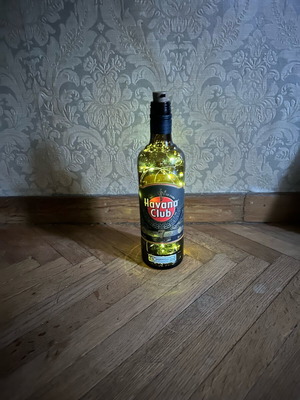 Μπουκάλι φωτιστικό Havana Club ρούμι σαν καινούργιο με led