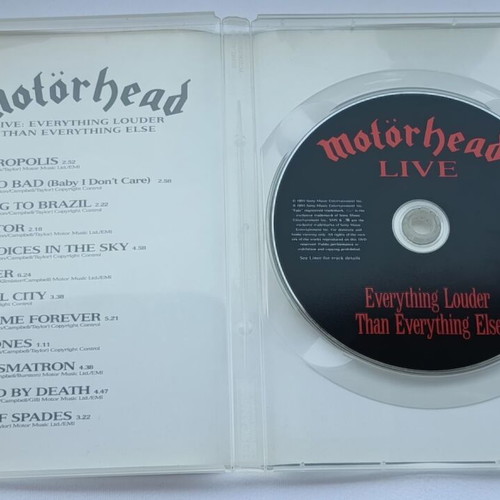 Motörhead Live Everything Louder Than Everything Else DVD