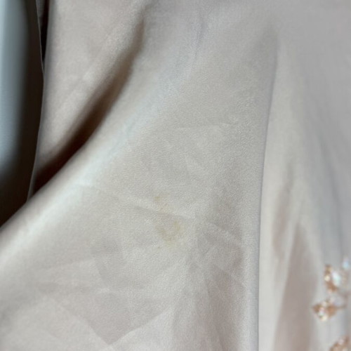 Anna Riska silk women's top size 42 used, pink beige faded apple