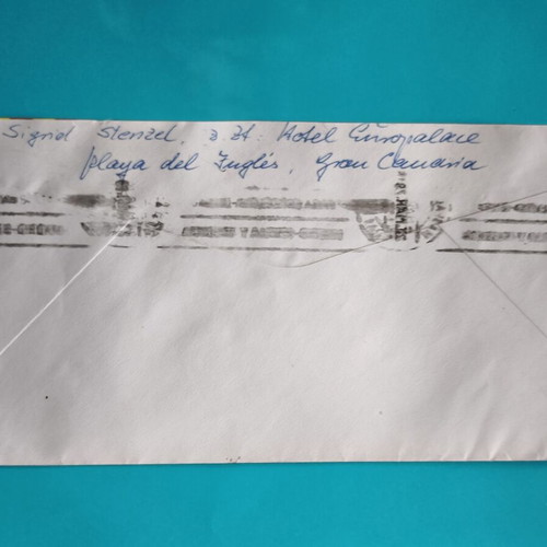 Gran Canaria Airmail Envelope like new with Spanish stamps