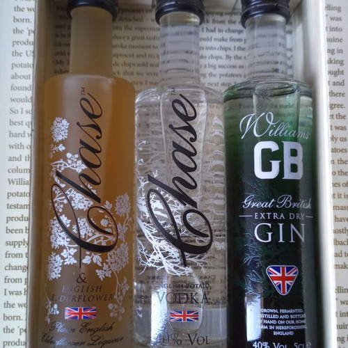Chase Gin & Vodka gift set new, 3 bottles 50ml