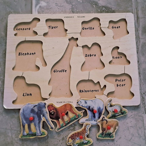 Wooden puzzles used, pack of six, missing pieces
