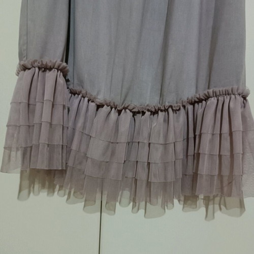 Pink dress with tulle like new, mini with decorative ruffle