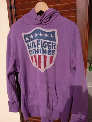 Tommy Hilfiger vintage sweatshirt used, size XL, purple