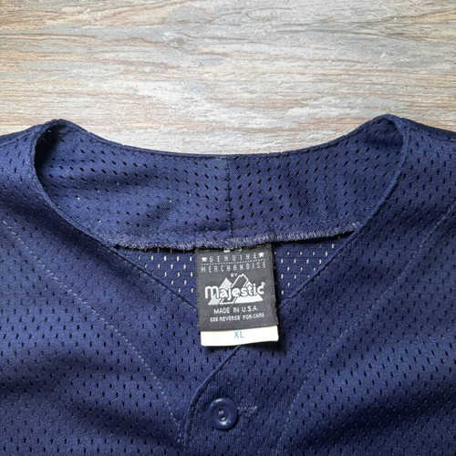 Yankees baseball jersey used, XL, navy blue mesh