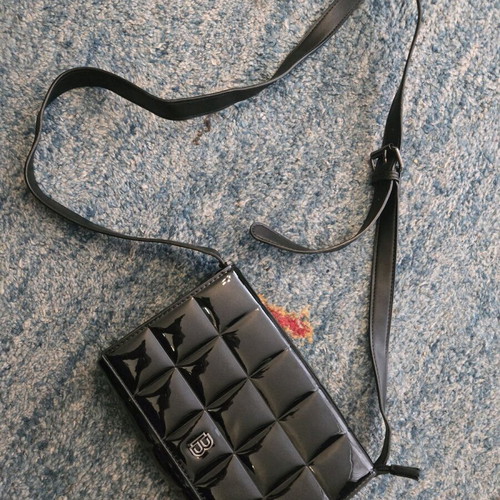 Bag to Bag black patent crossbody bag new