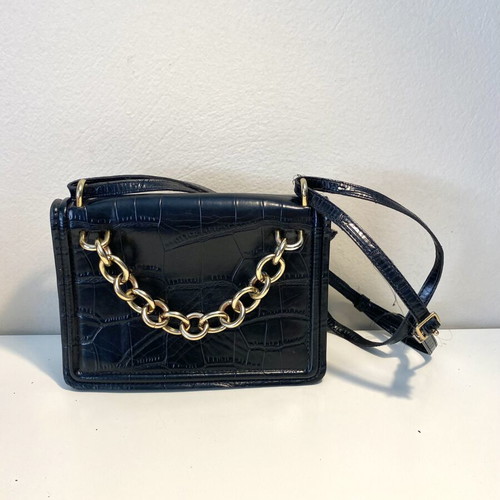 Zara black crossbody bag with chain strap