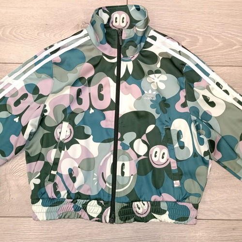 Adidas Originals Contemp Track Jacket used, multicolor with Smiley Print