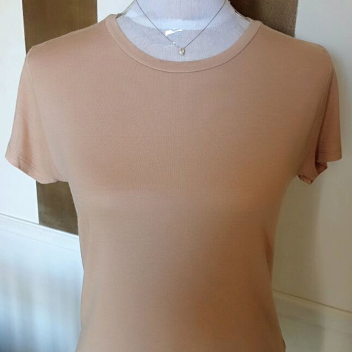 Zara beige T-shirt cotton fitted like new size M