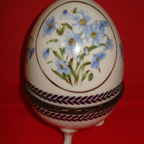 Limoges porcelain egg vintage used