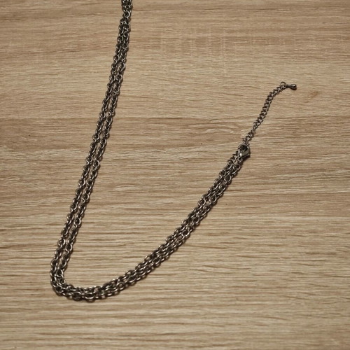 Long silver necklace chain