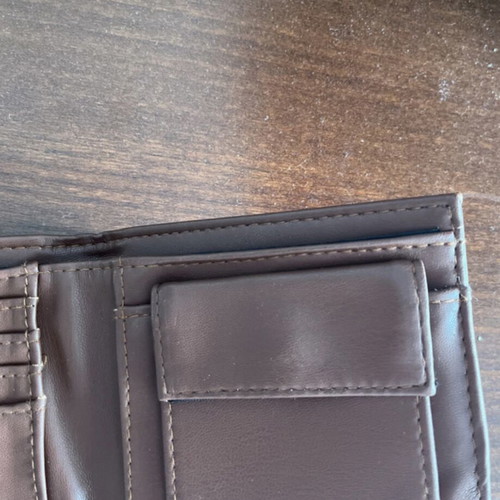 Men's wallet large leather new brown