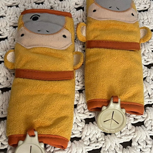 Trunki car seat belt pads used, SnooziHedz Mylo the Monkey