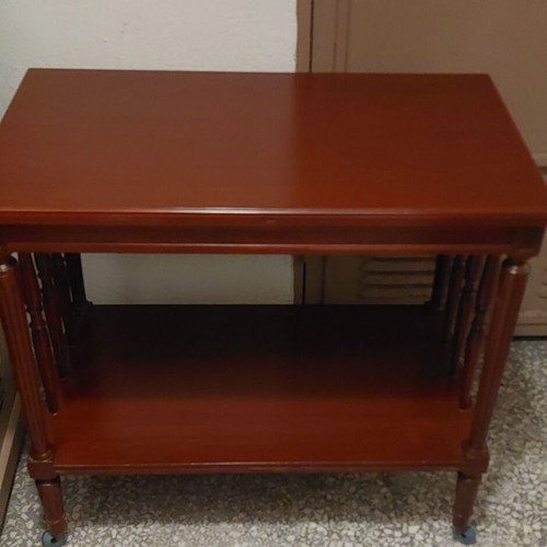 Walnut side table, handmade, 1970