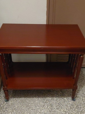 Walnut side table, handmade, 1970