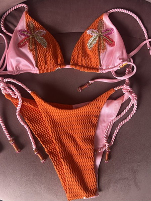 Maaji bikini reversible, like new, size S, pink and orange