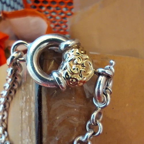 Bracelet 750 925 like new, gold and silver