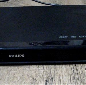 DVD player Philips, με θήρα USB. Άψογο με το τηλεχειριστήριό του.
