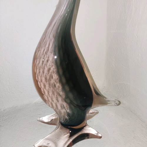 Murano large swan 32 cm like new, crystal decoration