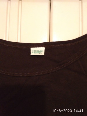 Benetton tank top cotton t-shirt used, brown, size M