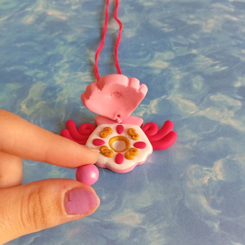 Mermaid Melody Pichi Pichi Pitch necklace Lucia, handmade clay