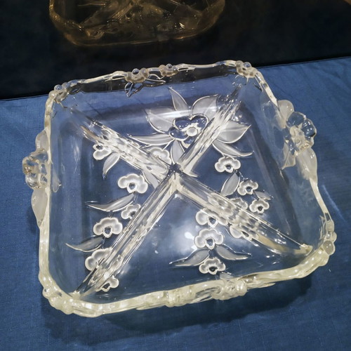 Crystal antique square serving platter Walther Glas like new