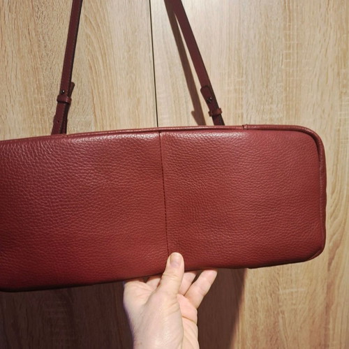 Zara leather bag like new, wine red color