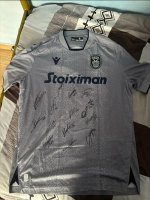 PAOK 24/25 third shirt authentic, new with 14 player autographs